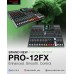 AD PRO-12FX Professional 12-Channel USB Audio Mixer with DSP Effects