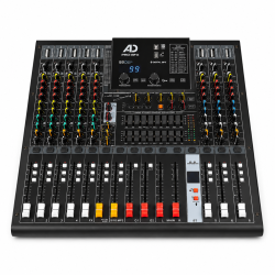 AD PRO-8FX Professional 8-Channel USB Audio Mixer with DSP Effects