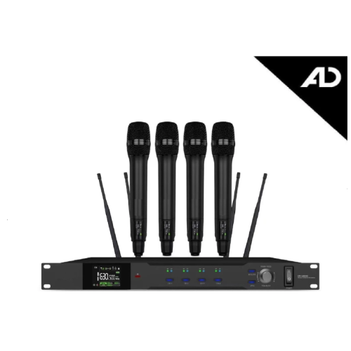 AD UX-9094 Professional Quad UHF Wireless Microphone System