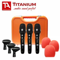 TITANIUM AUDIO Perfect Voice Microphone Pack ( 3pcs ) - TA1800s TITANIUM AUDIO Perfect Voice Microphone Pack ( 3pcs ) - TA1800s